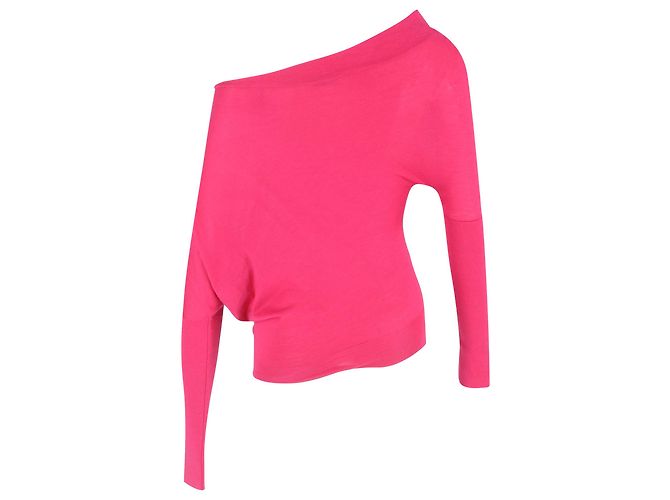 Tom Ford asymmetrischer Pullover mit einem Schulterriemen aus rosa Kaschmir Pink - Ansicht 3