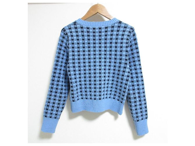 Autre Marque ANAYI Check Strickjacke Blau - Ansicht 2
