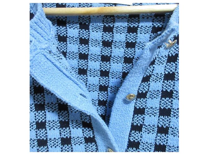 Autre Marque ANAYI Check Strickjacke Blau - Ansicht 4