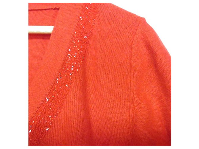 Cárdigan de seda y cachemira Moschino Roja - vista 3