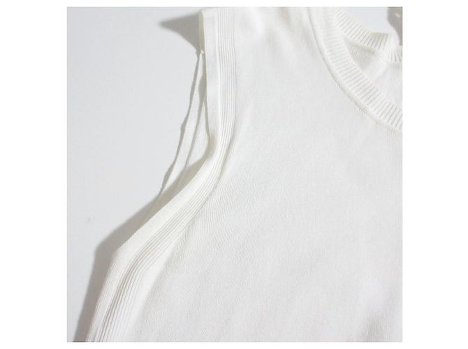 Autre Marque Top sin mangas de punto de algodón orgánico PRISTINE Blanco - vista 8