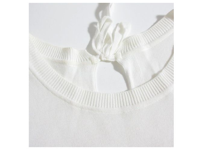 Autre Marque Top sin mangas de punto de algodón orgánico PRISTINE Blanco - vista 9