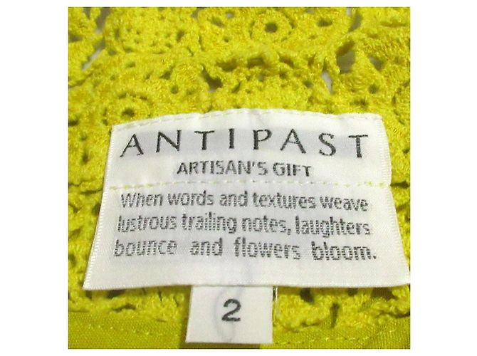 Autre Marque Top de Lino con Mangas de Encaje ANTIPAST Amarillo - vista 6