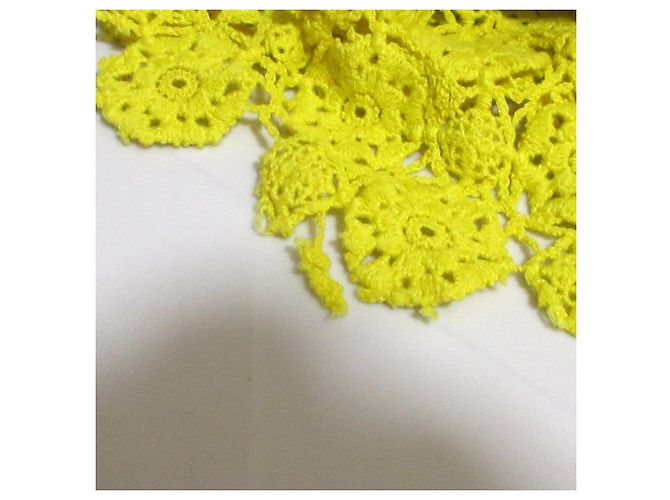 Autre Marque Top de Lino con Mangas de Encaje ANTIPAST Amarillo - vista 9