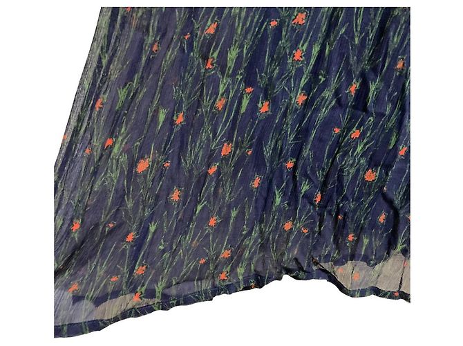 Autre Marque Vestido de Chiffon com Estampa Floral BAUM UND PFERDGARTEN Azul Azul marinho - vista 4