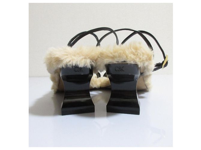 Autre Marque Sandali in pelle Nappa CHARLES & KEITH Nero Beige - vista 6