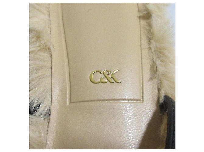 Autre Marque Sandali in pelle Nappa CHARLES & KEITH Nero Beige - vista 8