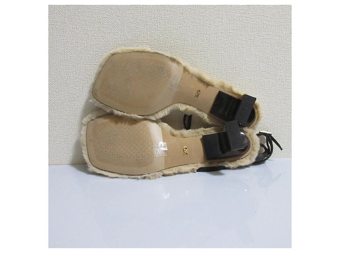 Autre Marque Sandali in pelle Nappa CHARLES & KEITH Nero Beige - vista 9