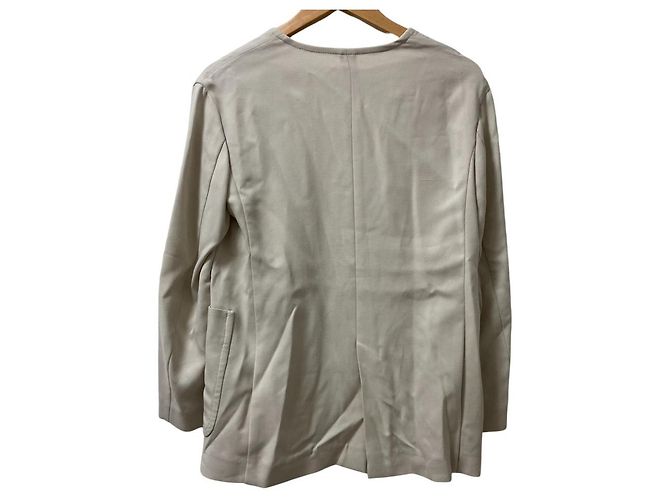 Autre Marque Chaqueta Oxford de algodón Cupra sin cuello de la colección TOMORROWLAND Beige - vista 2