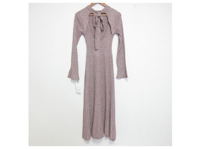 Autre Marque Snidel Kleid mit offener Strickrückseite Rot - Ansicht 2