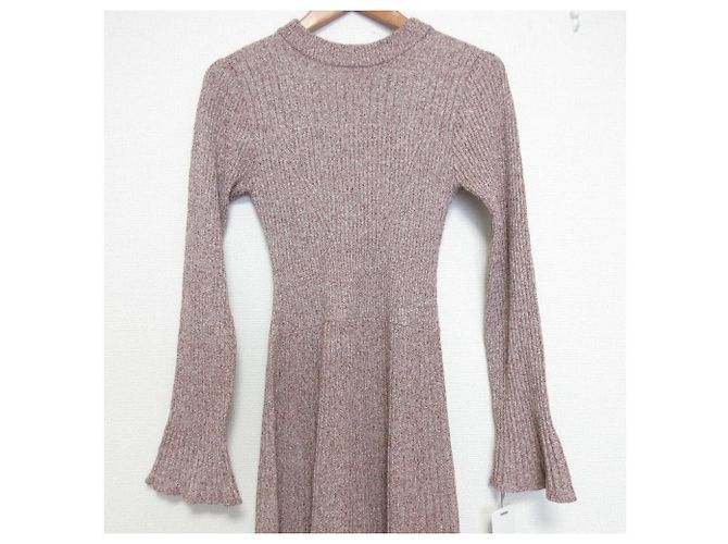 Autre Marque Snidel Kleid mit offener Strickrückseite Rot - Ansicht 3