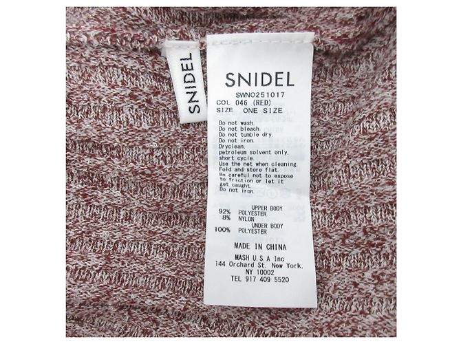 Autre Marque Snidel Kleid mit offener Strickrückseite Rot - Ansicht 7