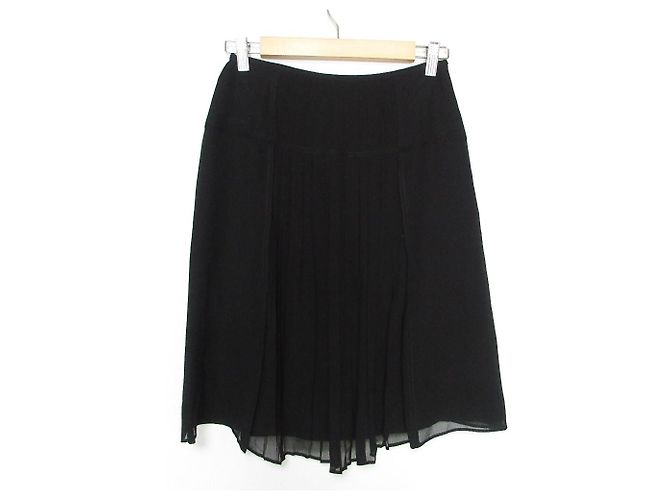 Falda acampanada de seda Burberry London Negro - vista 2