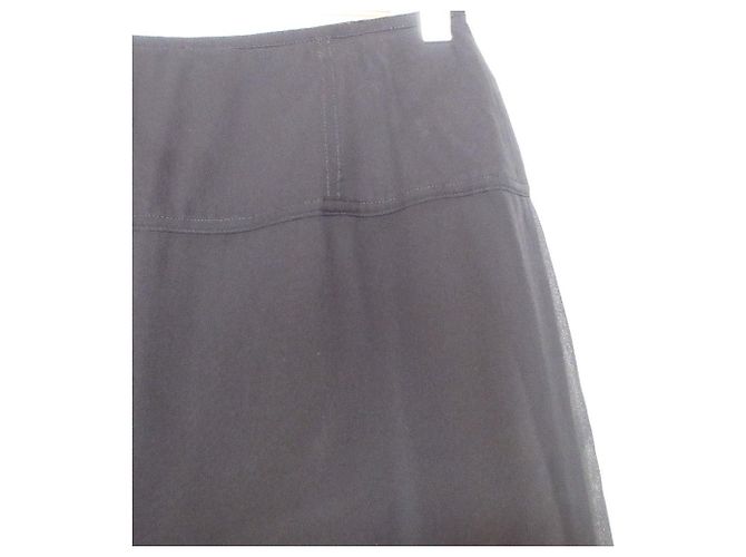 Falda acampanada de seda Burberry London Negro - vista 3