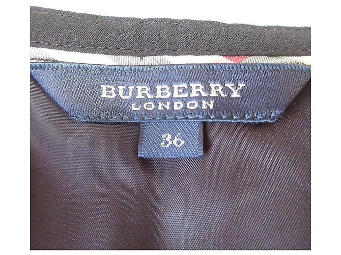 Falda acampanada de seda Burberry London Negro - vista 4