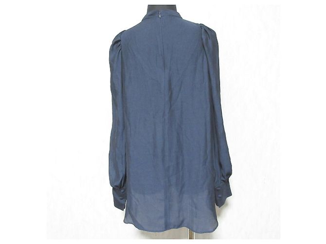 Autre Marque Bluse mit Raffung Tiara Frontal Blau Marineblau - Ansicht 2