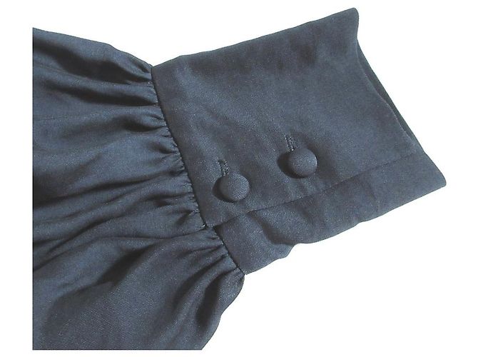 Autre Marque Bluse mit Raffung Tiara Frontal Blau Marineblau - Ansicht 5