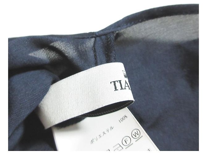 Autre Marque Bluse mit Raffung Tiara Frontal Blau Marineblau - Ansicht 6