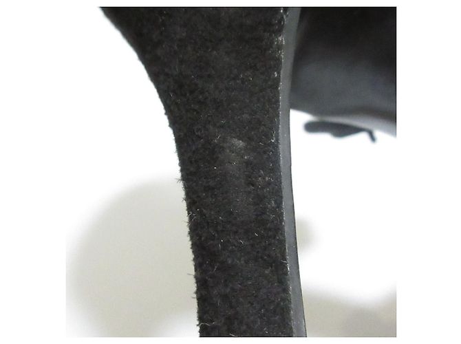 Autre Marque ESTNATION Wildleder-Absatzsandalen Schwarz - Ansicht 16