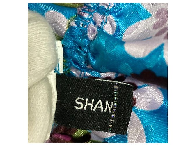 Seiden-Rayon-Kleid mit Blumenmuster von Kate Spade New York Blau - Ansicht 5