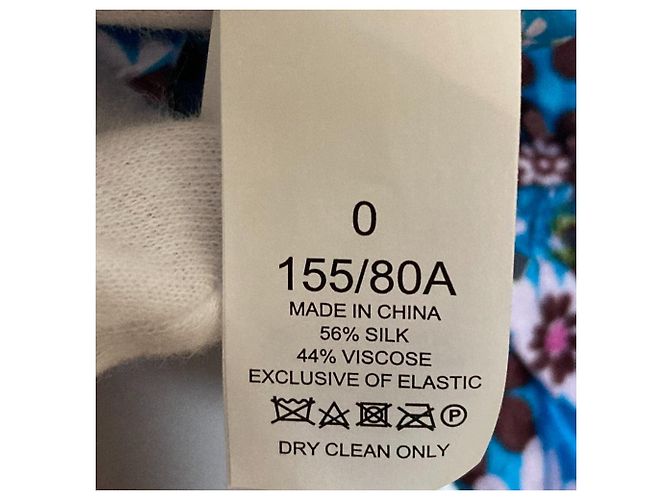 Seiden-Rayon-Kleid mit Blumenmuster von Kate Spade New York Blau - Ansicht 6