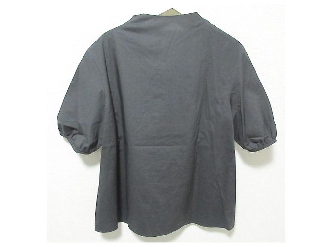Autre Marque Blusa de algodão processado com mangas curtas Ballsey Preto - vista 2