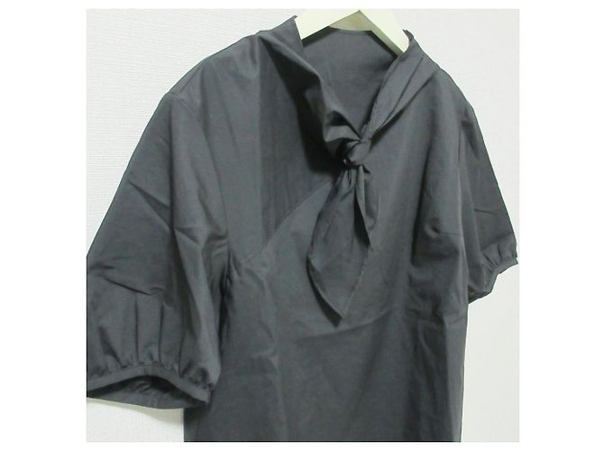 Autre Marque Blusa de algodão processado com mangas curtas Ballsey Preto - vista 5