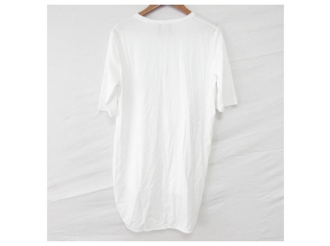 Autre Marque ATON Kurzarmshirt mit abgerundetem Saum Weiß - Ansicht 2