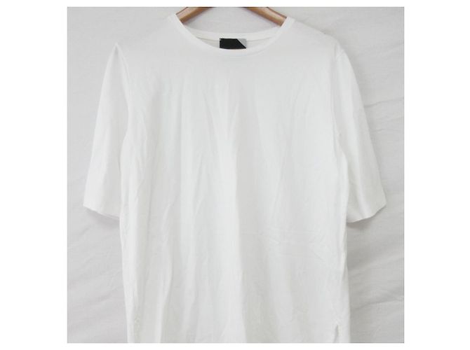 Autre Marque ATON Kurzarmshirt mit abgerundetem Saum Weiß - Ansicht 3