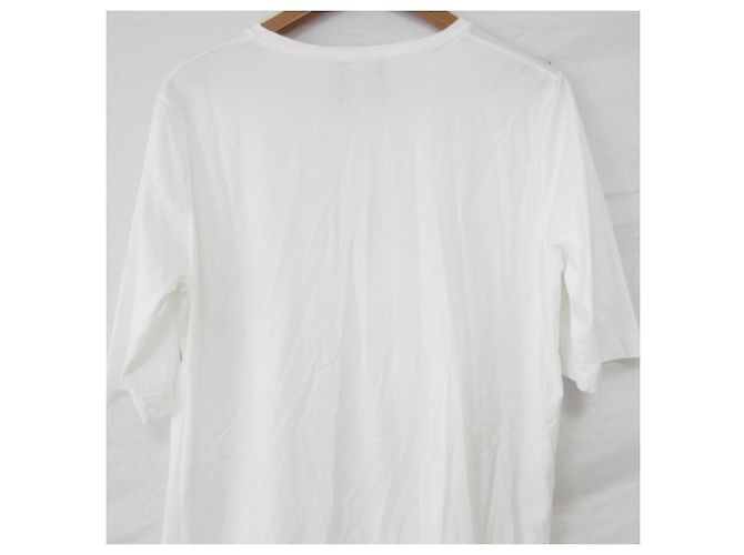 Autre Marque ATON Kurzarmshirt mit abgerundetem Saum Weiß - Ansicht 4