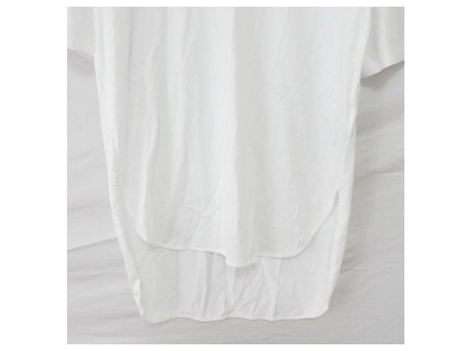 Autre Marque ATON Kurzarmshirt mit abgerundetem Saum Weiß - Ansicht 5