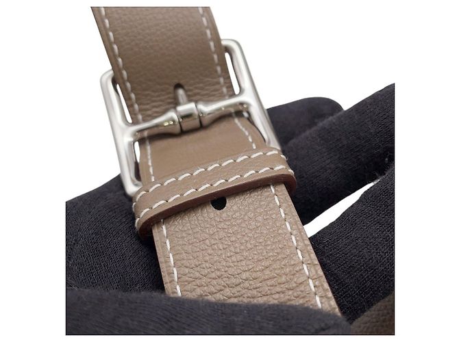 Hermès Borsa a Spalla Hermes Kelly PM in Grigio Etoupe Taupe - vista 11