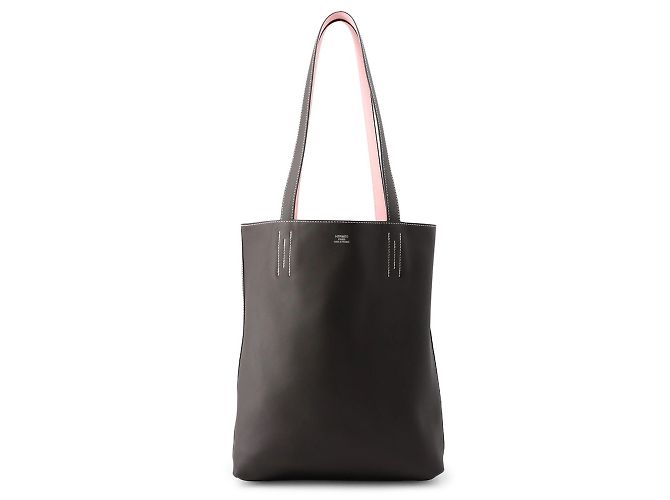 Borsa tote Hermès Neo Double Sens 35 in Rosa Sakura - vista 2