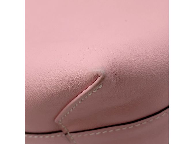 Borsa tote Hermès Neo Double Sens 35 in Rosa Sakura - vista 7