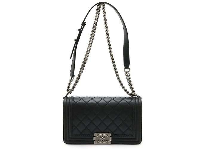Borsa a Spalla Matelassé Wild Stitch Chanel Boy 25 Nero - vista 2
