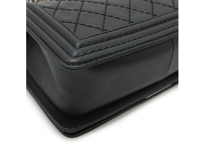 Borsa a Spalla Matelassé Wild Stitch Chanel Boy 25 Nero - vista 4