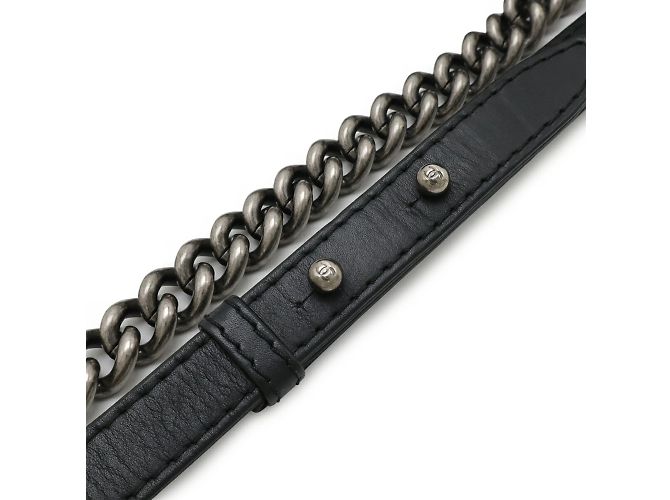 Borsa a Spalla Matelassé Wild Stitch Chanel Boy 25 Nero - vista 5