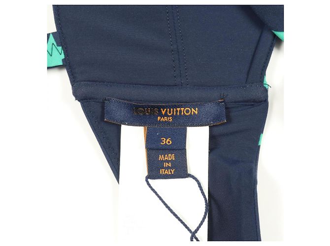 Parte inferior de bikini de nylon Louis Vuitton Verde Azul marino - vista 3