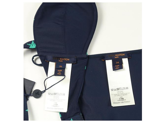 Parte inferior de bikini de nylon Louis Vuitton Verde Azul marino - vista 6