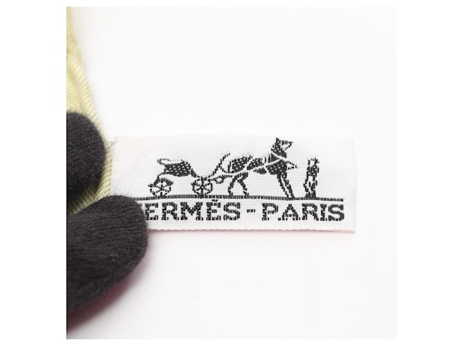 Stola in seta e cashmere verde Hermès - vista 2