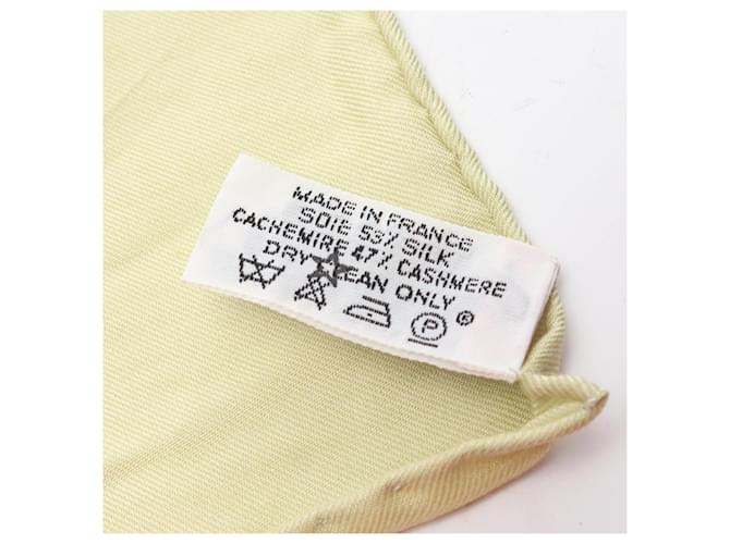 Stola in seta e cashmere verde Hermès - vista 3