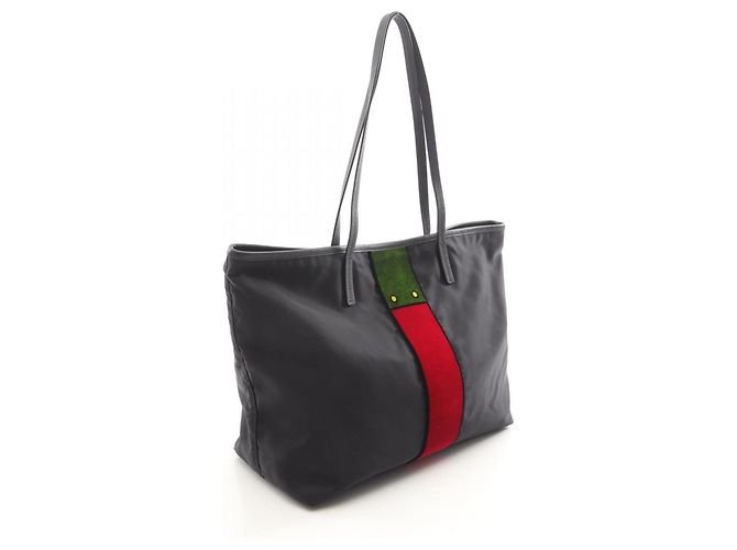 Borsa Tote Trompe L'oeil Cayet di Prada Nero Multicolore - vista 2