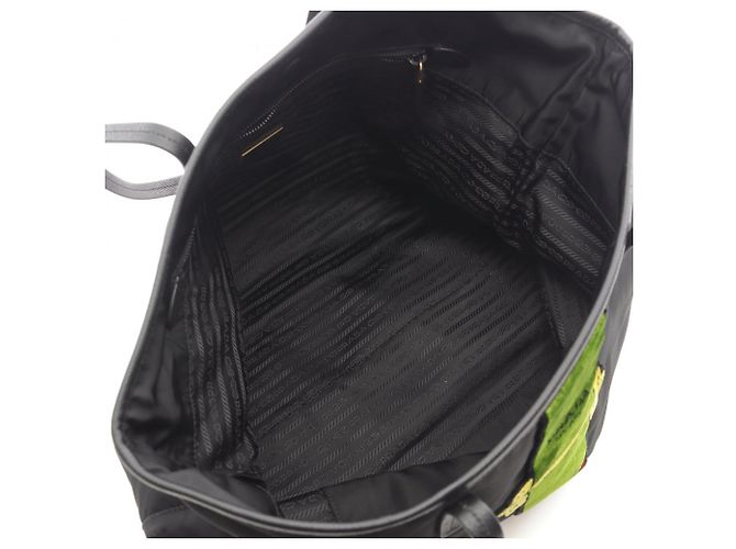 Borsa Tote Trompe L'oeil Cayet di Prada Nero Multicolore - vista 3