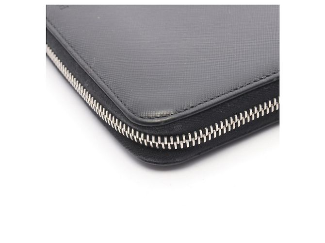Billetera larga redonda Saffiano Prada Negro - vista 7