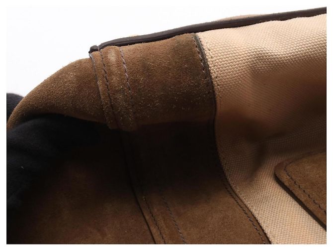 Prada Canapa+Scamoscia Handtasche Braun Beige - Ansicht 9