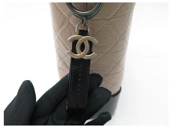 NUOVO BORSO A MANO CHANEL GABRIELLE GM IN PELLE QUILTED CON TRACOLLA Beige - vista 7