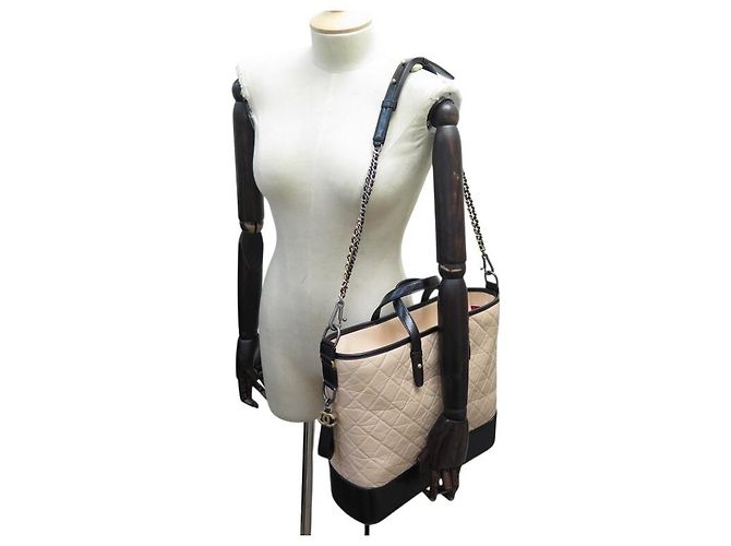 NUOVO BORSO A MANO CHANEL GABRIELLE GM IN PELLE QUILTED CON TRACOLLA Beige - vista 8