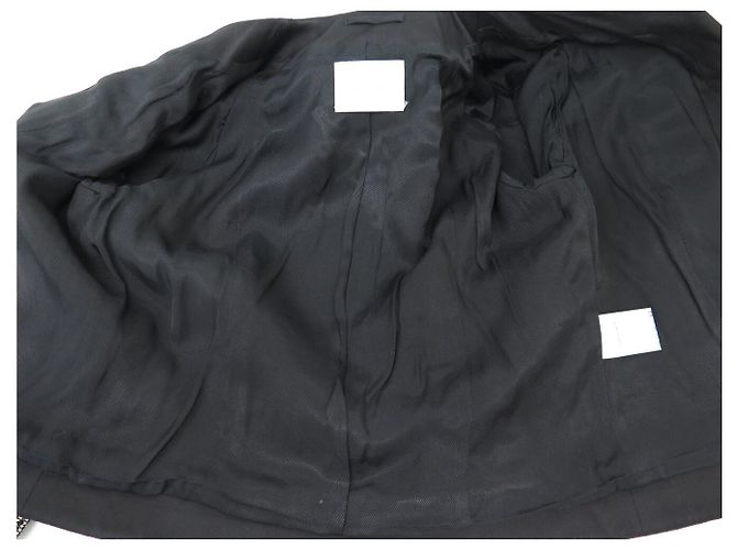 NEW PIERRE BALMAIN COTTON SHORT JACKET WITH GOLD BUTTONS SIZE 42 BLACK - view 4