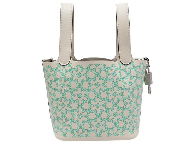 Hermès NUOVA BORSA HERMES PICOTIN 14 LOCK MICRO LUCKY DAISY SWIFT NATA VERDE - vista 2