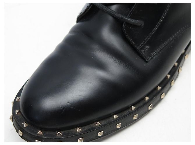 BOTINES VALENTINO ROCKSTUD RANGERS CON TIRAS 36 IT 37 FR BOTAS DE COMBATE Negro - vista 10